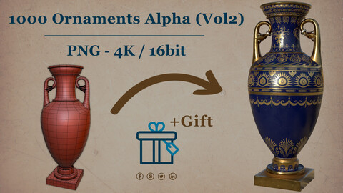 1000 Ornaments Alpha Pack + 20 Gift Alpha (Vol 2)