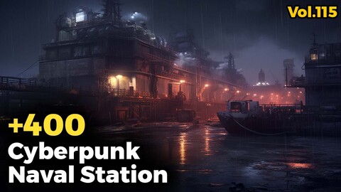 +400 Cyberpunk Naval Station (4k) | Vol_115