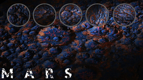 Mars Mesh Landscape 3  + Texture + Material