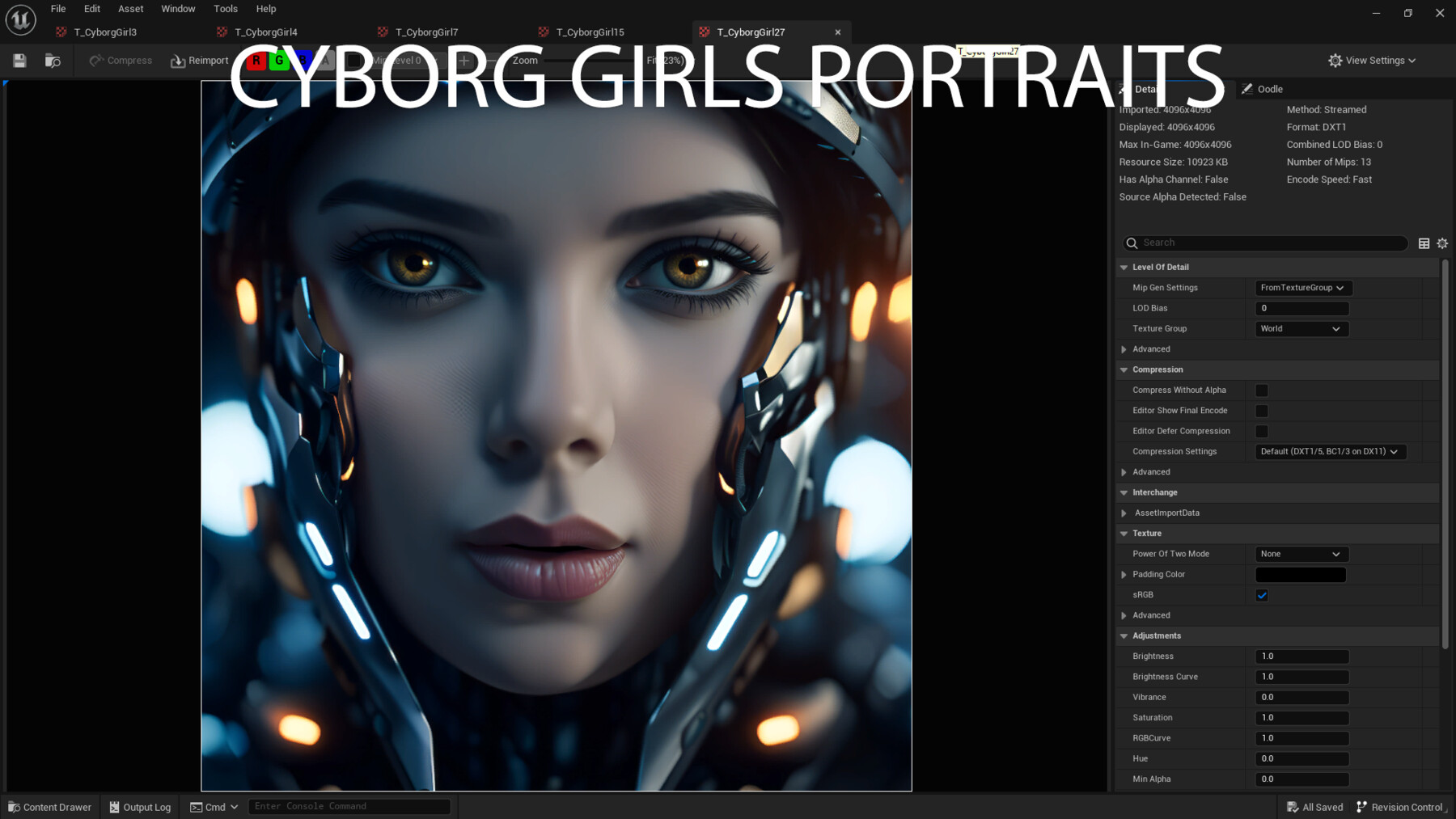 ArtStation - Cyborg Girls Portraits UE52 | Artworks