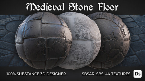 Medieval Stone Floor - Substance Designer Material
