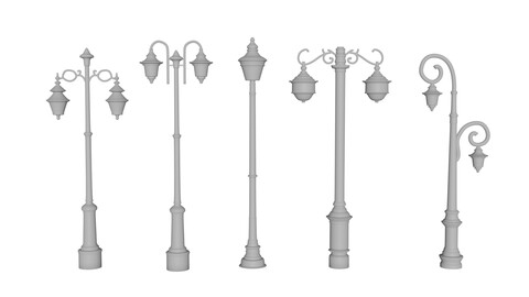 Vintage Lamp Replica 3D Model - Historic Lighting Design