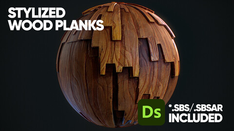 Stylized Wood Planks Material