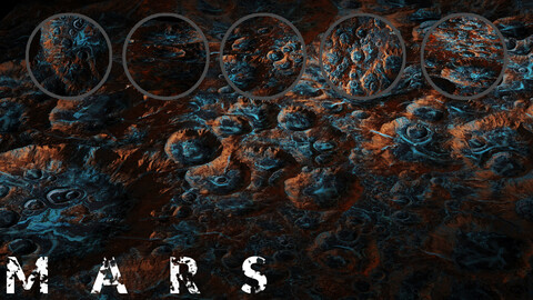 Mars Mesh Landscape 5 + Texture + Material