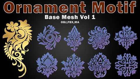 Ornaments Motif Base Mesh Vol 1