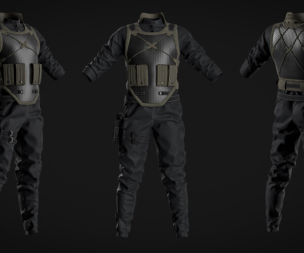 ArtStation - Male military set / Marvelous Designer/Clo3D project file ...