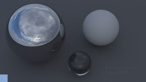 HDRI Hemispherical Partly Cloudy Sky 20