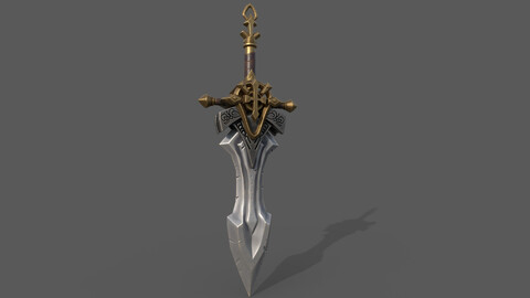 Stylised Sword / Game Ready / Low Poly / PBR 3D Model