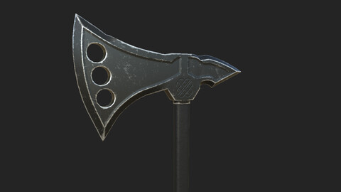 Modern high-poly axe