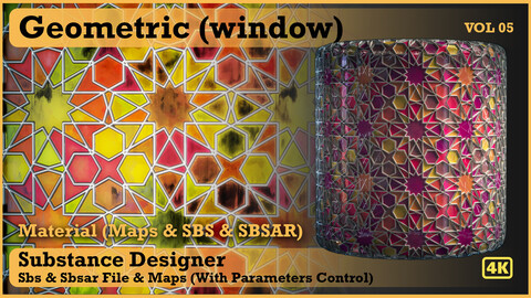 Geometric Pattern (window) - VOL 05 - SBS & SBsar & Maps