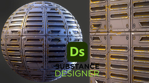 Stylized Metal Grate - Substance 3D Designer