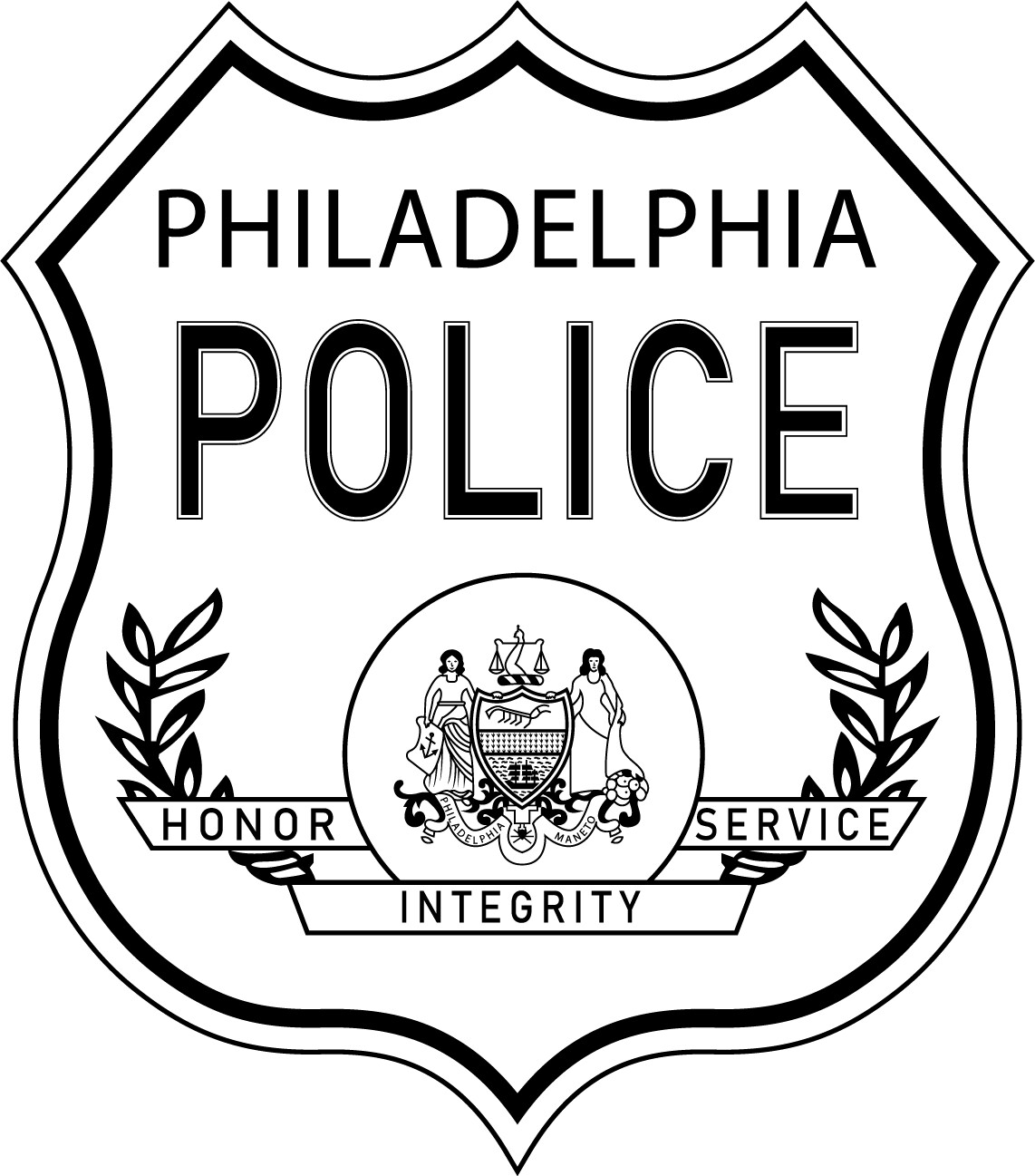 ArtStation - PHILADELPHIA POLICE PATCH VECTOR FILE Black white vector ...