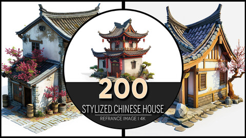 Stylized Chinese House 4K Reference/Concept Images