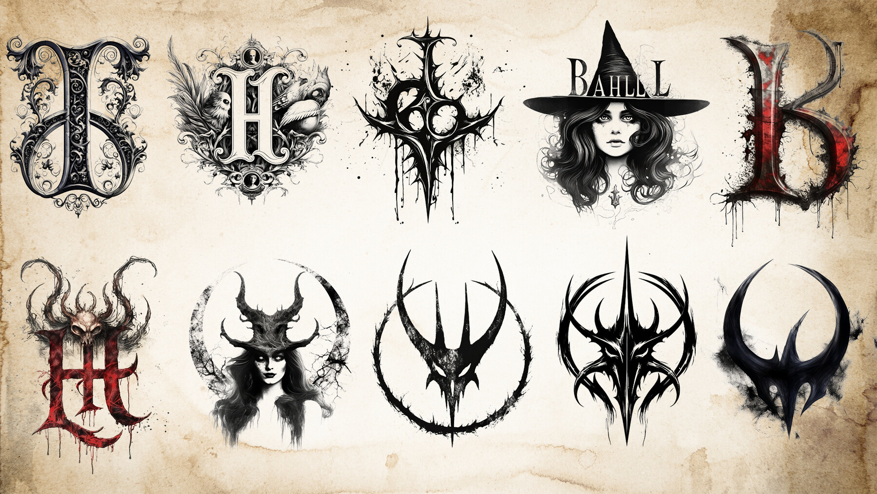 ArtStation - 100 Gothic Symbols Tattoo (PNG Files)-4K- High End Quality |  Artworks