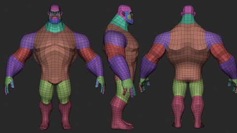 Cartoon  Hero Lowpoly Basemesh v1