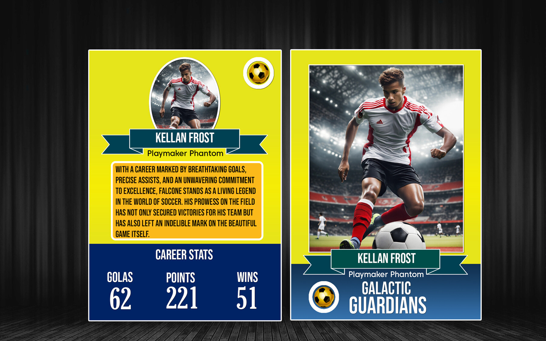 ArtStation - Custom Football Trading Card Template | Artworks