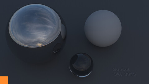 HDRI Hemispherical Sunset Sky 15