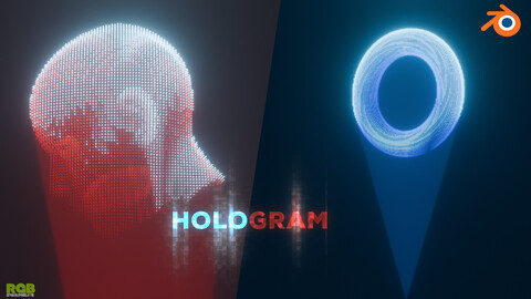 Realistic Sci-Fi Futuristic Hologram 3D model