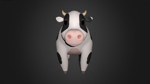 Asset - Cartoons - Animal - Dairy Cow Rigged