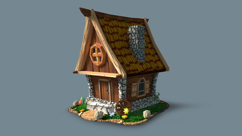 Cartoon house from fairy tales