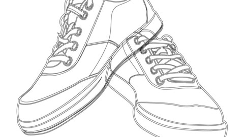 Fashion shoes design color template vector