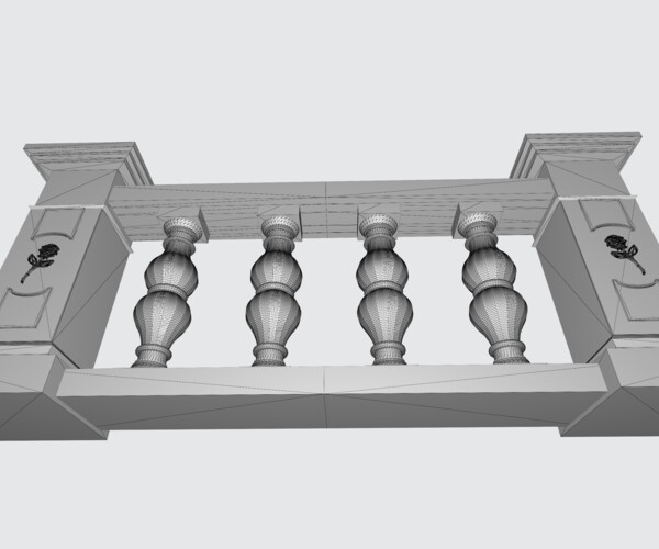 Artstation Balustrade 3d Render Resources