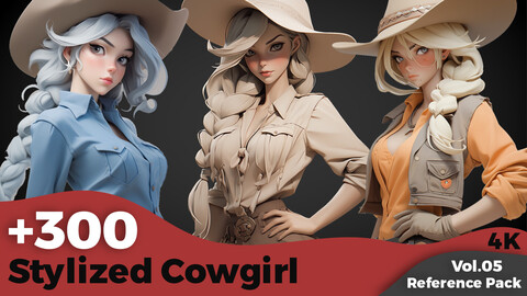 +300 Stylized CowGirl Concept(4k)