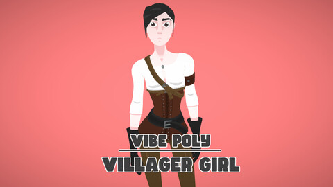 Vibe Poly - Villager Girl - Rigged