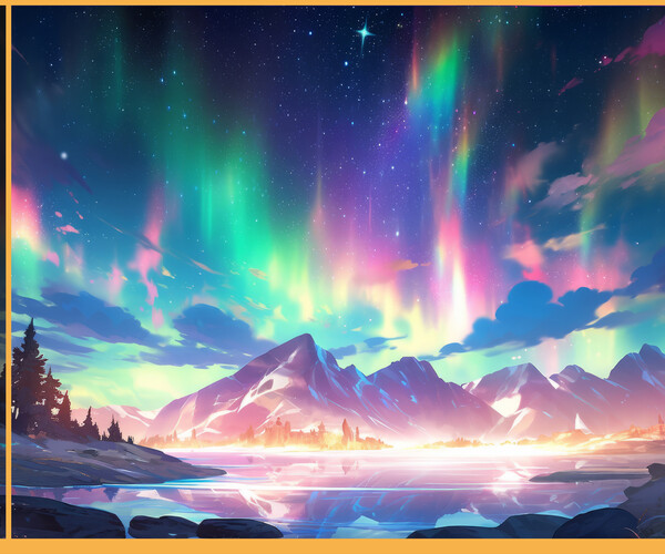 ArtStation - 202 Anime Magical Aurora Borealis | Artworks