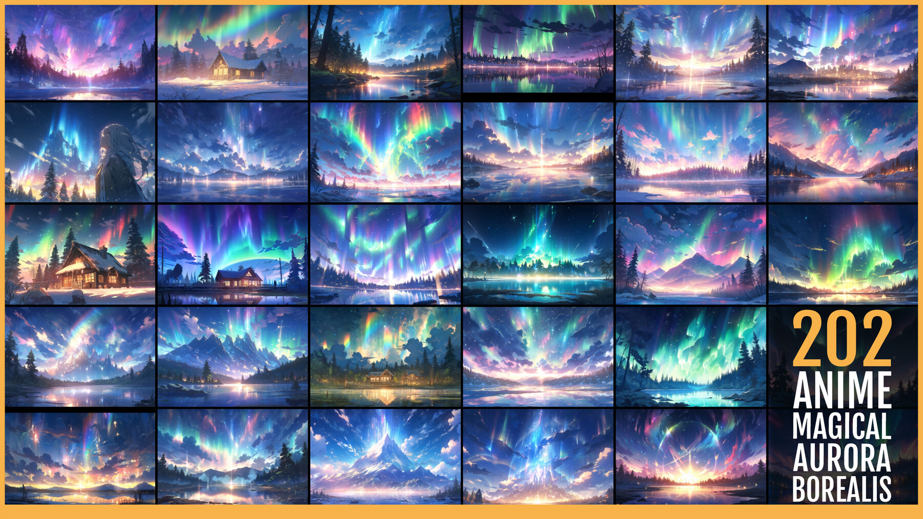 ArtStation - 202 Anime Magical Aurora Borealis | Artworks