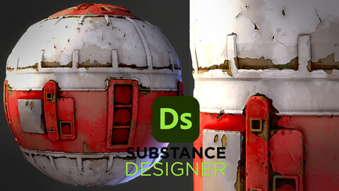 Stylized Rusty Painted Metal - Substance 3D Designer