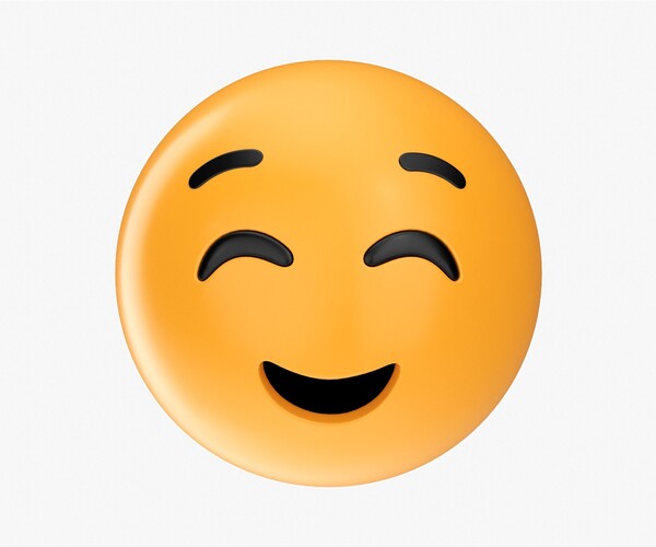 ArtStation - Emoji 012 Smiling With Eyes Closed | Resources