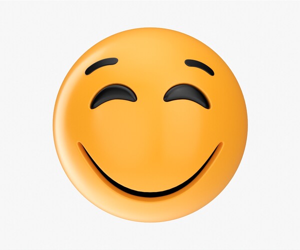 ArtStation - Emoji 013 Large Smiling With Eyes Closed | Resources