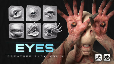 44 EYE - High Detailed Eye For Creatures - VDM Zbursh & Blender