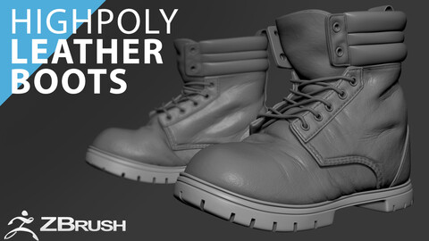 Highpoly Leather Boots