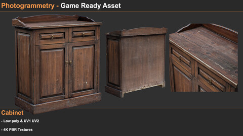 Game Ready Asset - Photogrammetry Cabinet