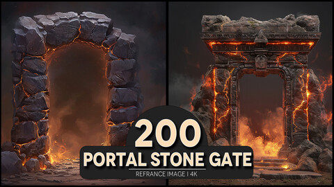 Portal Stone Gate 4K Reference/Concept Images