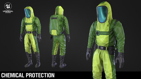 Chemical Protection / Scientist / Suit / Radiation / Character / Realistic / Gas