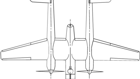 Arado E.340 3 view svg vector file