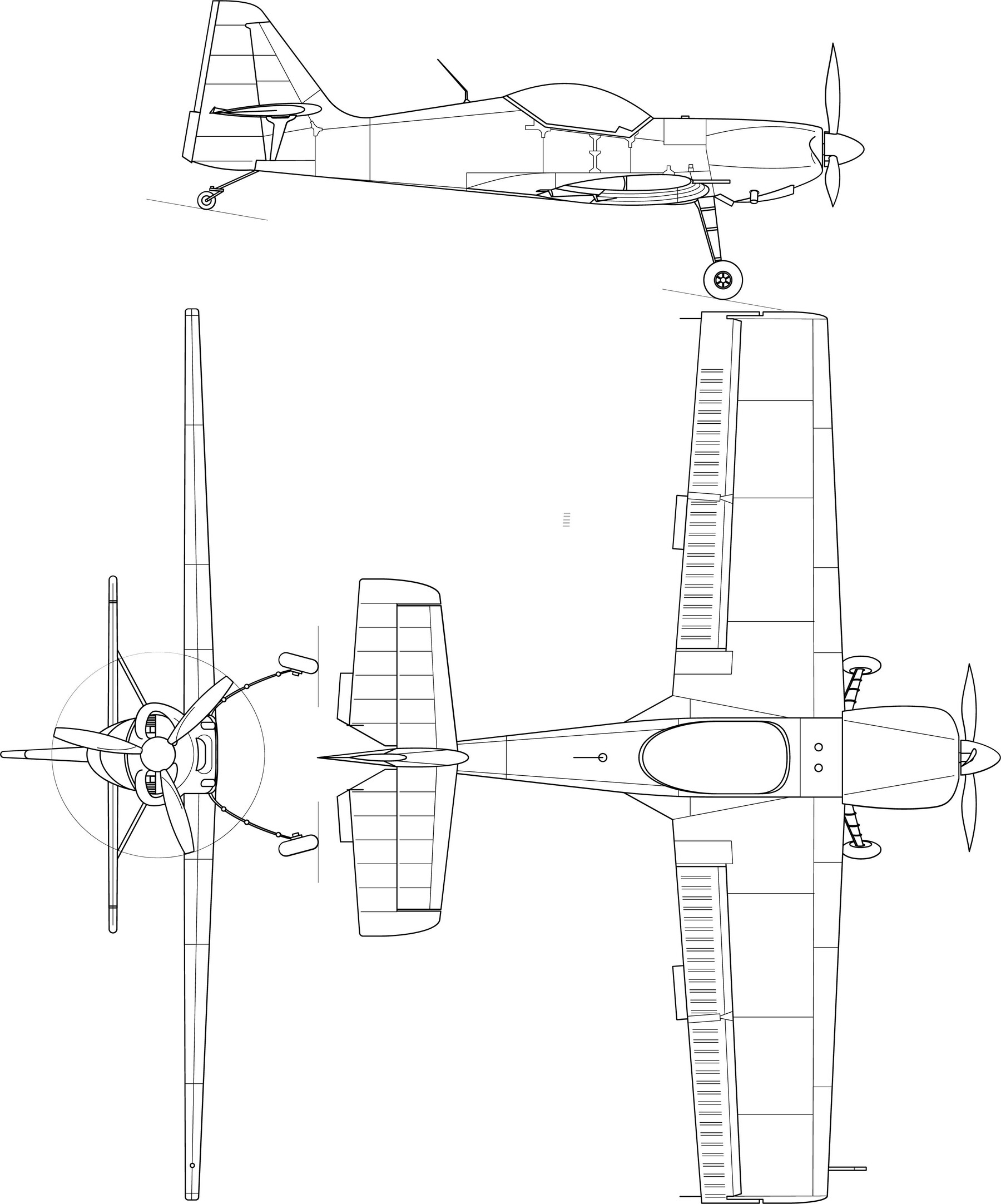 ArtStation - Zlin Z-50L 3 view svg vector file | Artworks