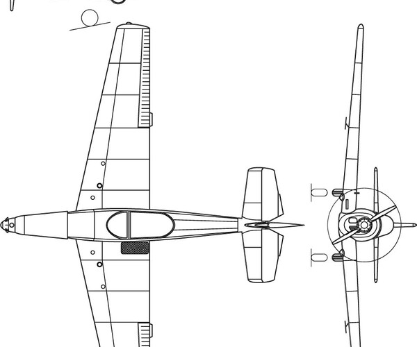 ArtStation - Zlin Z 526 3-view line drawing svg vector file | Artworks