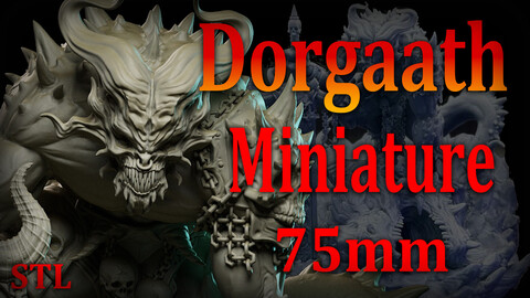 Dorgaath The Dragon Hunter - 75mm Miniature STL