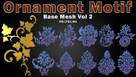 Ornaments Motif Base Mesh Vol 2