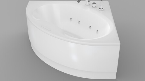 Corner Bathtub with Jacuzzi