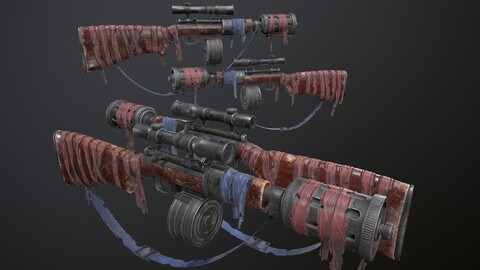 Stylized sniper rifle