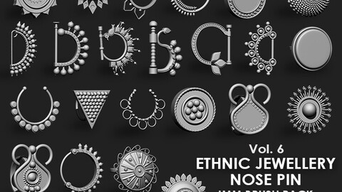 Ethnic Jewellery Nosepin IMM Brush Pack (21 in One) Vol. 6