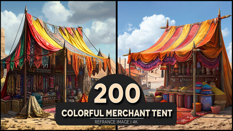 Colorful Merchant Tent 4K Reference/Concept Images