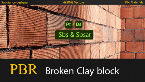 Broken Clay block | Sbs & Sbsar & Texture |