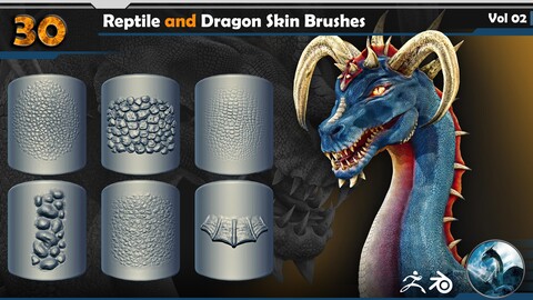 Reptile and Dragon Skin Brushes  Vol 02