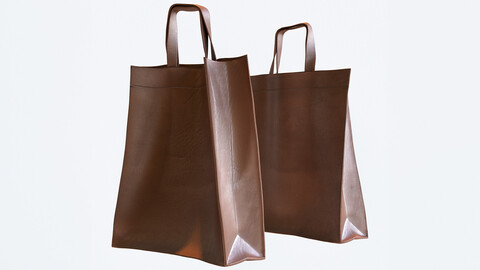 Leather Tote Bag Low-poly 3D model